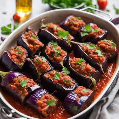 Armenian Stuffed Eggplant Rolls