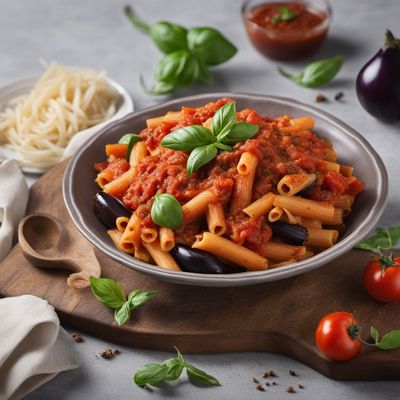 Aromanian-style Ziti with Tomato and Eggplant Sauce