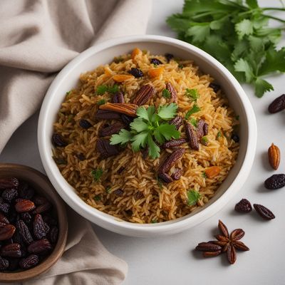 Aromatic Azerbaijani Rice Pilaf with Lamb and Dried Fruits