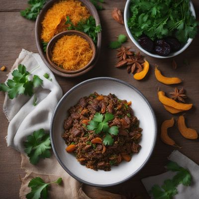 Aromatic Beef Pilaf with Dried Fruits