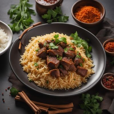 Aromatic Lamb Dograma with Spiced Rice