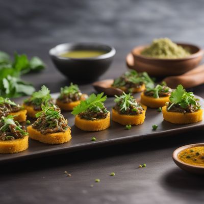 Assamese-style Anchovy Canapés