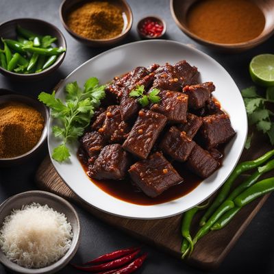 Assamese-style Grilled Beef with Spicy Tamarind Sauce