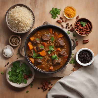 Azerbaijani-inspired Spiced Lamb and Rice Stew