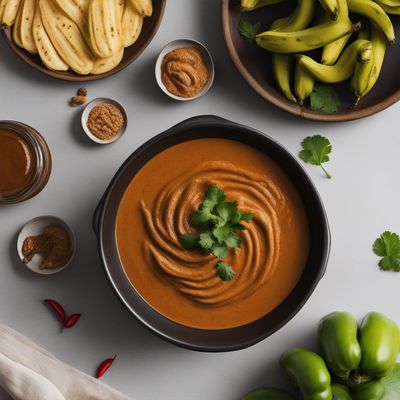 Banane Malaxé with Spiced Peanut Sauce