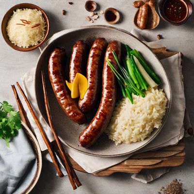 Chinese-style Sausages and Mashed Potatoes