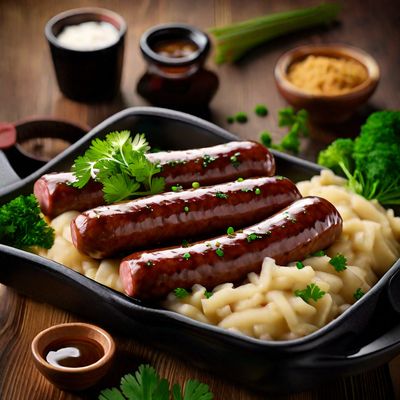 Bangers and Mash with a Japanese Twist