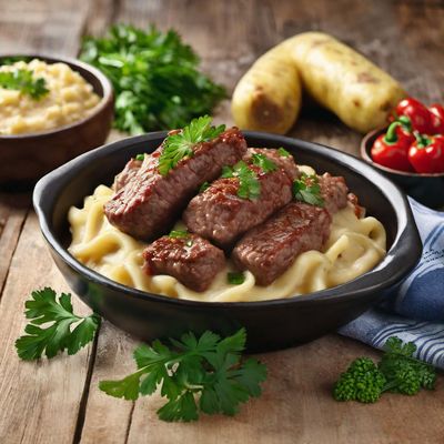 Russian-style Sausages and Mashed Potatoes