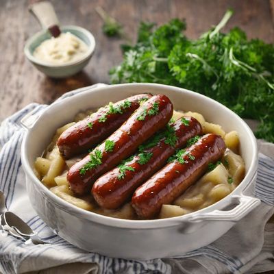 Vegetarian Bangers and Mash