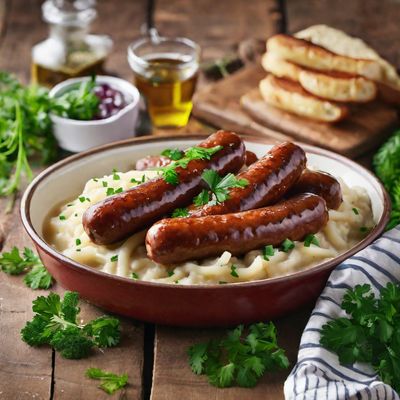 Vegetarian Bangers and Mash