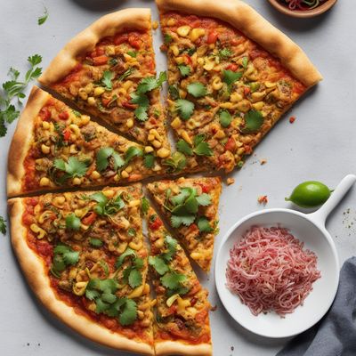 Bangladeshi-style Ackee and Saltfish Pizza