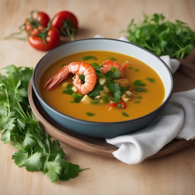 Banjar Style Prawn and Leek Soup