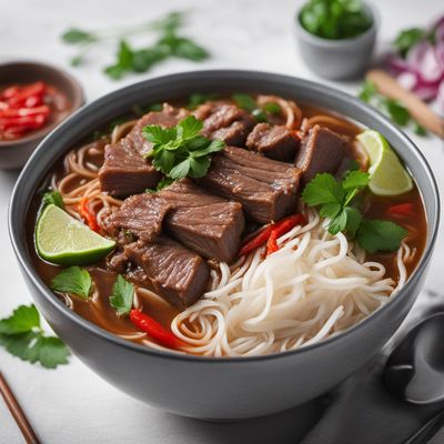 Basque-inspired Beef Stew with Rice Noodles