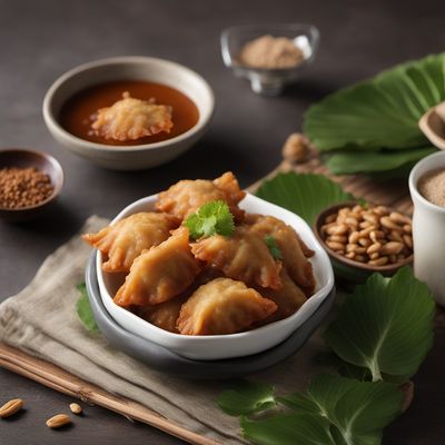 Batagor - Indonesian Fried Dumplings with Peanut Sauce