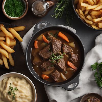 Belgian Beef Stew with Beer and Fries