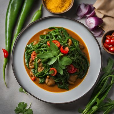 Bengali-style Sotong Kangkung Curry