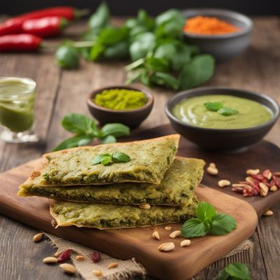 Bihari Pesto Paratha Pizza