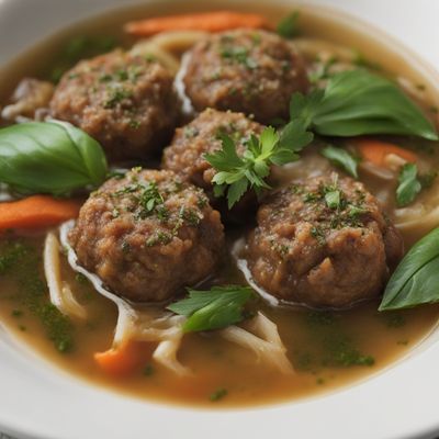 Boccette in Brodo with Herbed Meatballs