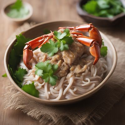 Boiled Taro and Crab with Coconut Sauce