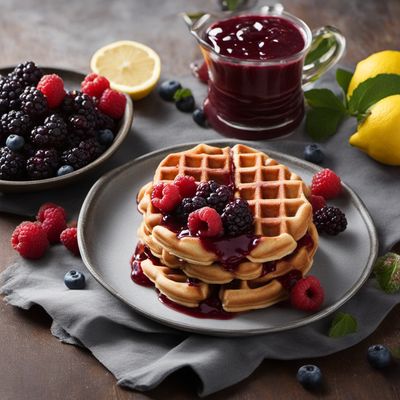 Brussels Waffles with Warm Berry Compote