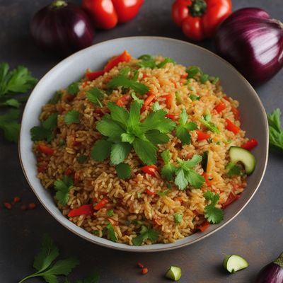 Bulgur Pilaf with Roasted Vegetables