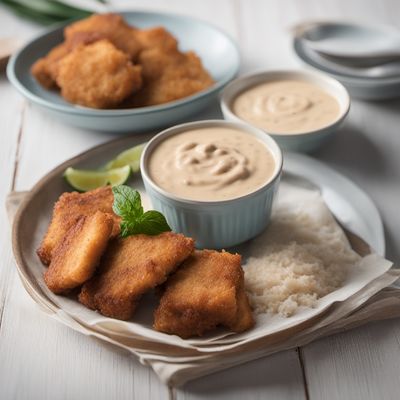 Buñelos Aga with Coconut Sauce