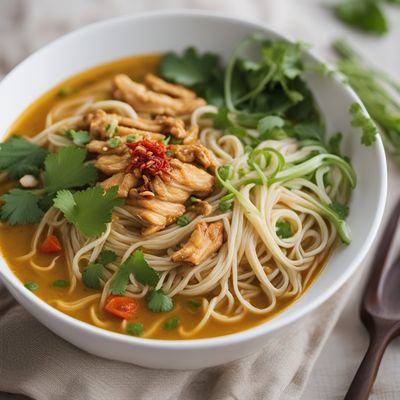 Burmese Coconut Chicken Noodle Soup