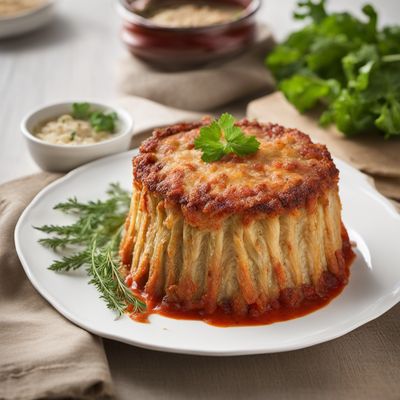 Cajun-style Baked Chicory Timballo