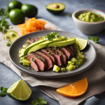 California-style Grilled Lomo with Avocado Salsa