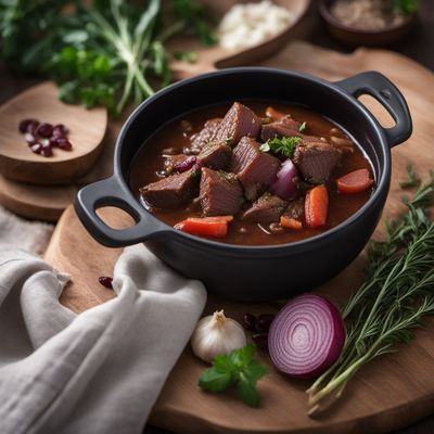 Cantabrian Beef Stew with Red Wine and Onions