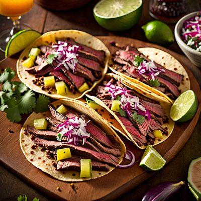 Caribbean-style Carne Asada Tacos