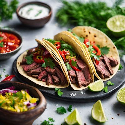 Carne Asada Tacos with a Russian Twist