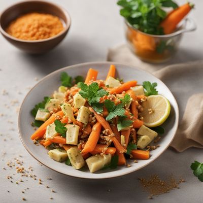 Carrot and Banana Salad with Middle Eastern Twist