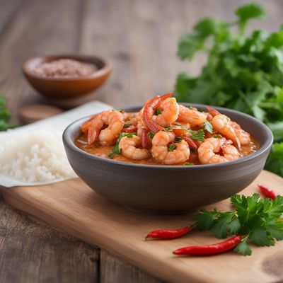 Casabe with Garlic Shrimp