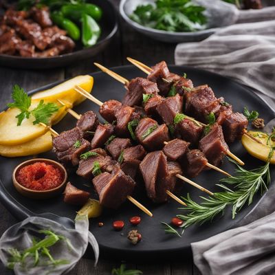 Castilian-Manchego Style Roasted Lamb Offal Skewers