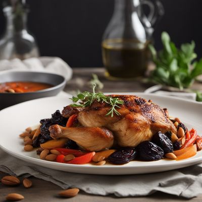 Catalan-style Braised Chicken with Almonds and Prunes