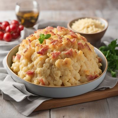 Cauliflower with Ham and Cheese Bake