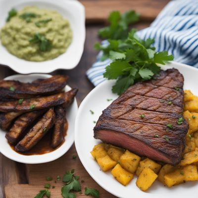 Caymanian-style Grilled Steak with Plantain Mash