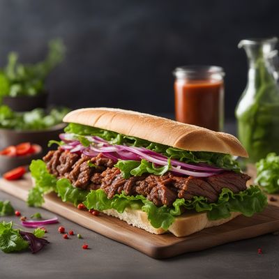 Central African Spiced Beef Sandwich