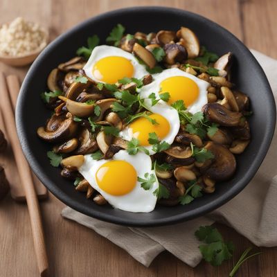 Central Asian-style Mushroom and Egg Stir-Fry