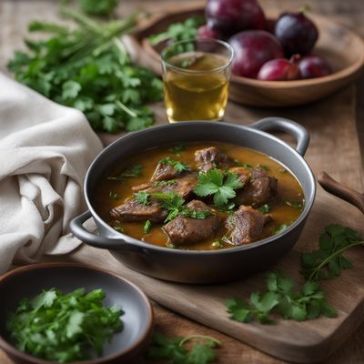 Chakapuli - Georgian Lamb Stew with Herbs and White Wine