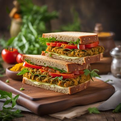 Chettinad Spiced Veggie Sandwich