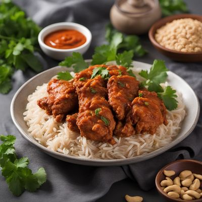 Chikenduza with Peanut Sauce