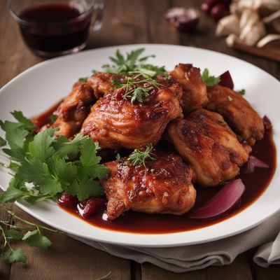 Chilean-style Chicken in Red Wine Sauce