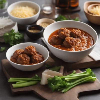 Chinese American Style Cheesy Meatballs