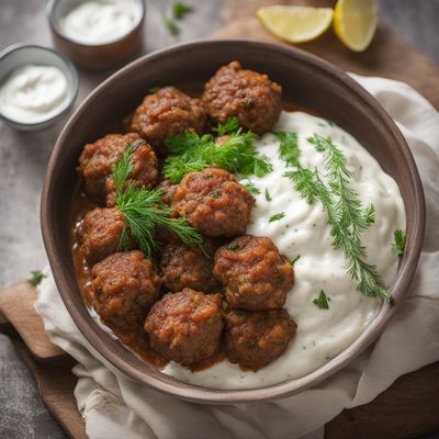 Chirpan-style Kjufteta (Bulgarian Meatballs) with Yogurt Sauce