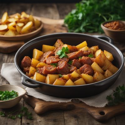 Chistorra con Patatas (Spanish Chistorra with Potatoes)