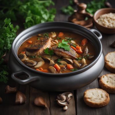 Circassian Fish and Mushroom Stew