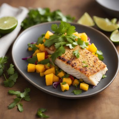 Coconut Crusted Halibut with Mango Salsa