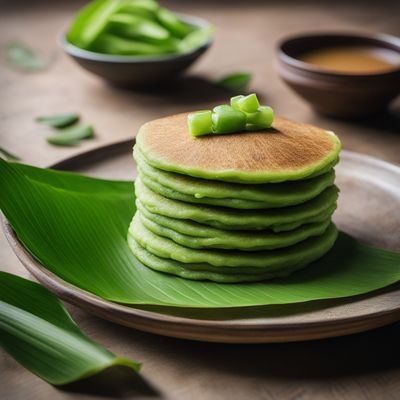 Coconut Rice Pancakes with Pandan Flavor